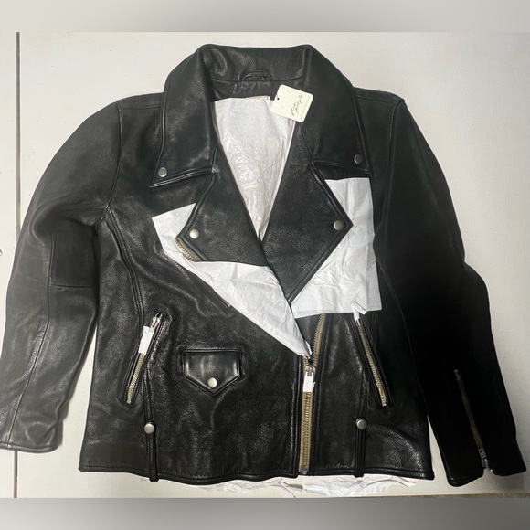 NWT We The Free Jealousy Leather Moto Jacket - Picture 4 of 7